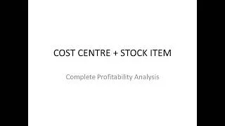 Thumbnail: Item-Wise Profitability in Tally Using Cost Centres & Accounting Allocations