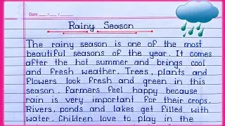 Thumbnail: Essay on Rainy Season in English | Paragraph on Rainy Season | Rainy Season essay writing |