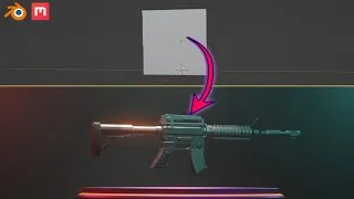 Thumbnail: Blender Gun 3D Modeling - Timelapse