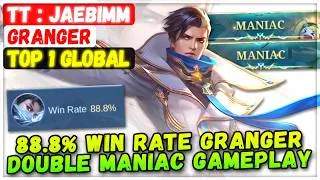Thumbnail: 88.8% Win Rate Granger Double Maniac Gameplay [ Top 1 Global Granger ] TT : Jaebimm
