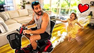 Thumbnail: 3 Year Old Loves Chasing Dad on His Mobility Scooter! (Cuteness Overload)
