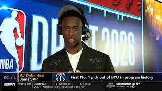 Thumbnail: AJ Dybantsa joins SVP to on what he brings to Wizards after Selected No. 1 Overall in 2026 NBA Draft