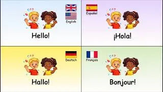 Thumbnail: Polyglot Kinder 1 Greetings & Introductions English | Spanish | German | French | Foreign Languages