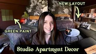 Thumbnail: Decorating My Studio Apartment: New Studio Layout + A Green Academia Boho Design Shift…? 🌿