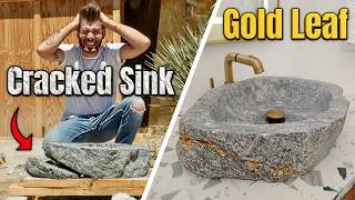 Thumbnail: DIY Kintsugi | Gold-Leaf Stone-Carved Sink
