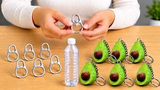 Thumbnail: So Easy! I Made a Tiny Avocado Keychain from a Ring Pull & Plastic Bottle! 🥑♻️