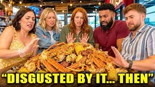Thumbnail: Europeans Were DISGUSTED by Americans Dumping Seafood All Over the Table — Then They Tried It!