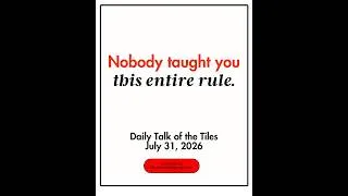 Thumbnail: Nobody Taught You This Entire NMJL Rule - Who Gets the Discard. Daily Talk of the Tiles 7/31/26