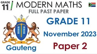 Thumbnail: Grade 11 Maths November Exam 2023 Gauteng