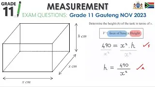Thumbnail: Grade 11 Measurement  |  Exam Questions  |  G11 Gauteng Nov 2023 P2