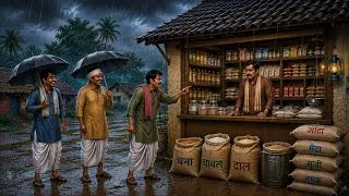Thumbnail: बारिश में गरीब दुकानदार की किस्मत | Hindi kahani | Hindi cartoon | Moral stories | cartoon story