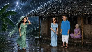 Thumbnail: तूफानी बारिश में सहेली का घर | Hindi kahani | Hindi cartoon | Moral stories | cartoon story