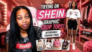 Thumbnail: Trying on SHEIN Graphic Crop Tops | Affordable Fashion Finds
