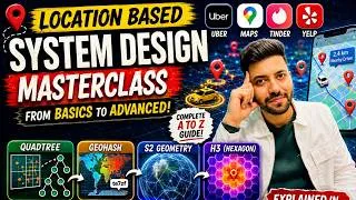 Thumbnail: Location Based System Design Masterclass | QuadTree, Geohash, S2, H3, PostGIS, Redis Explained