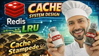 Thumbnail: Cache in System Design – Complete Guide | Redis, LRU, Consistency, Stampede, Hot Key