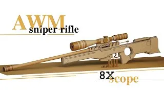Thumbnail: Handmade AWM sniper rifle | Mohit Mahura | Unique DIY Cardboard Craft 