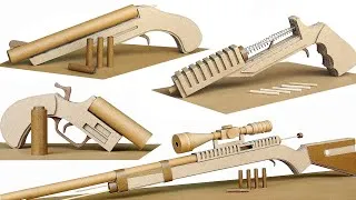 Thumbnail: 4 Amazing Cardboard Guns | Strong Shoot Guns #craft