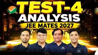 Thumbnail: JEE Mates Test-4 Analysis: Easy or Tough? Safe Score, Mistakes & Full Breakdown