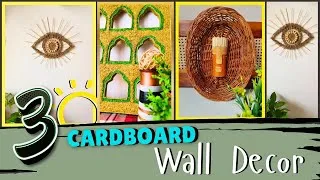 Thumbnail: Waste CARDBOARD Wall Decor Ideas 💡 3 Easy cardboard DIY Wall Decor 