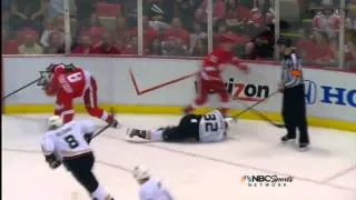 Thumbnail: Justin Abdelkader Hit To The Head On Toni Lydman - 04/05/2013