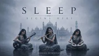 Thumbnail: Sleep Begins Here 🌙 Gentle Indian Sleep Music for Deep Rest (4 Hz Delta)