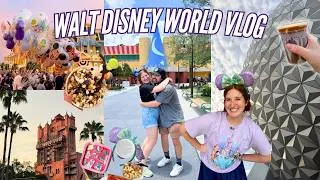 Thumbnail: DISNEY WORLD VLOG!! 🏰  pin trading, visiting all four parks, port orleans, disney snacks & more! 🐭