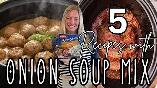 Thumbnail: 5 recipes using ONION SOUP MIX.... these are easy and YUMMY! | Molly Purcell