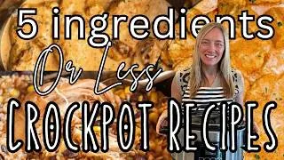 Thumbnail: 5 CROCKPOT RECIPES WITH 5 INGREDIENTS OR LESS! MOLLY PURCELL