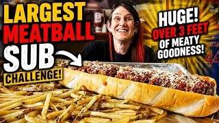 Thumbnail: World’s longest meatball sub ever! This thing is a beast! Molly Schuyler eats