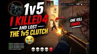 Thumbnail: 1v5 CLUTCH GONE WRONG… Killed 4, Lost the Last One 💀 | CS2