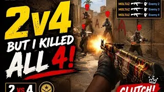 Thumbnail: 2v4 CLUTCH… I KILLED ALL 4! 💀🔥 | CS2