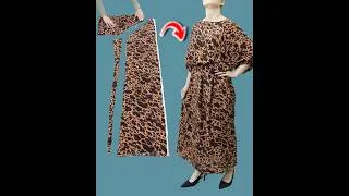 Thumbnail: A good idea in how to sew a long and comfortable dress with sleeves for you.