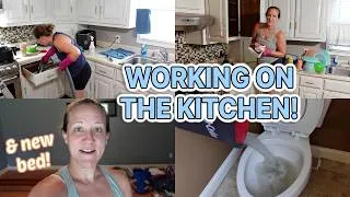 Thumbnail: Cleaning Kitchen Cabinets, Our First Real Bed, and Laundromat Day // Mommy Etc