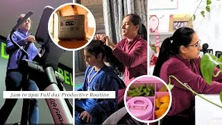Thumbnail: 5am to 9pm full day Productive routine 2025 - Monday Routine #momnme