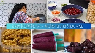 Thumbnail: Indian Mom Sunday Morning to Night Routine + Meal Prep for After School Snacks 2025