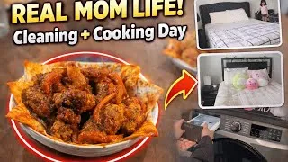 Thumbnail: ✨ Busy Mom Day in My Life | Cooking Delicious Dinner + Cleaning Routine | Mom’s Secret Tamil Vlog