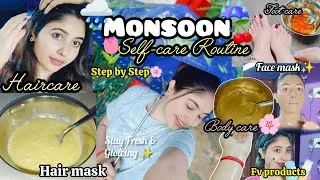 Thumbnail: My Complete 🌧️Monsoon Self-Care Routine💖 *Skin + Hair + Body Care🌷||Everyone Should Follow🌸✨