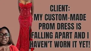 Thumbnail: Client's Prom dress was falling apart before she wore it  to prom. Alterations done