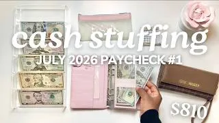 Thumbnail: CASH ENVELOPE STUFFING | JULY 2026 PAYCHECK #1 | Budget With Me | MONETS MONEY