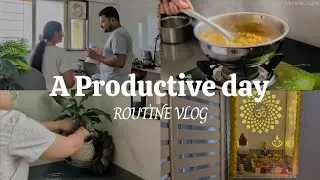 Thumbnail: Indian Mom Productive Routine ✨ Clean Bedroom, Healthy Tiffin & Daily Puja Routine @MonikasCozylife
