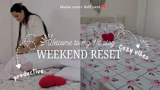 Thumbnail: My First Vlog 🌿 | Weekend Reset Routine | Home Care + Self Care #myfirstvlog  @MonikasCozylife