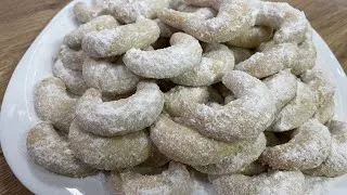 Thumbnail: VANILLA ROLLS with walnuts - homemade vanilla cookies (easy and quick recipe)