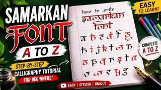 Thumbnail: How to write Samarkan Font A to Z Kaise likhein✍🏻| Easy Calligraphy Tutorial (Beginners ke liye)