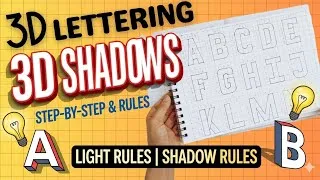 Thumbnail: Learn How to Draw 3D Letters with perfect shadow | Easy Step by Step Tutorial for Beginners ke liye