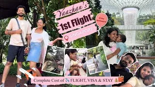 Thumbnail: ✈️ Yaazhan’s 1st Flight to Singapore 🇸🇬 | Complete Trip Cost, Visa & Stay | Family Travel Vlog ⭐