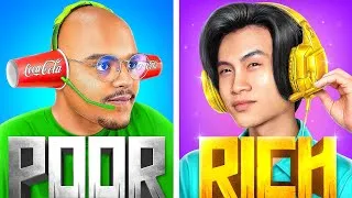 Thumbnail: Giga Rich Gamer vs Poor Gamer in real life! Gold vs Silver!