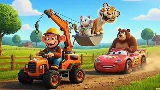 Thumbnail: 🐄 Monkey Farmer Transports Cows and Milking Process | Farm Work | Village Farming Adventure