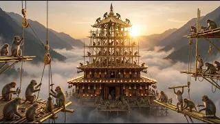 Thumbnail: Unbelievable! The Monkey Tribe Building a Mysterious Hanging Tower High Above the Clouds (4K)