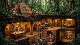 Thumbnail: Unbelievable! Smart Monkeys Constructing a Modern Underground Base in the Jungle (4K)
