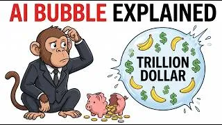 Thumbnail: The Trillion-Dollar AI Bubble Nobody Will Explain to You - Explained with Monkeys and Bananas